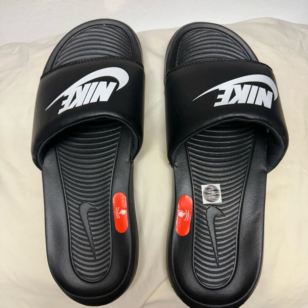 Nike Black and White Slides